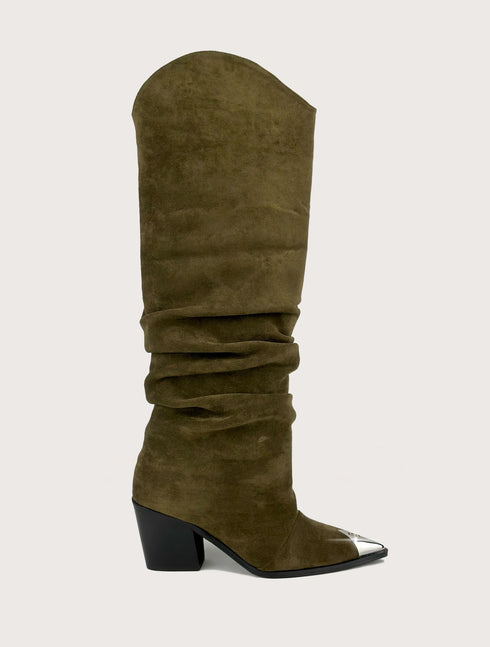 MATRIX SÜET HAKİ YEŞİL ÇİZME 🖤